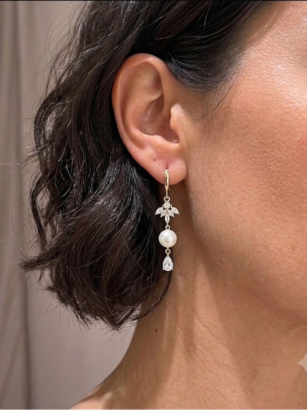 Huggie Petit Pearl Hoops Earrings